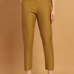 CORSICA Women Printed Pure Cotton Regular Fit Trousers-image-101