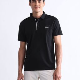 USPA Sport Men Solid Polo Collar Slim Fit T-shirt-image-81