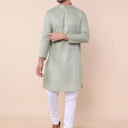 NAMASKAR Striped Cotton Straight Kurta-picture-30