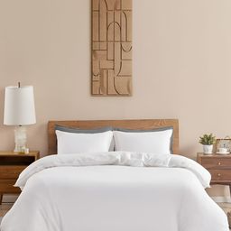 HOMEMONDE White 210 TC Cotton King Duvet Cover-picture-27