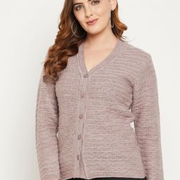Zigo Women Cable Knit Woollen Cardigan-image-83