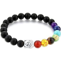 VIBESLE Men Onyx And Budha Beaded Bracelet-16