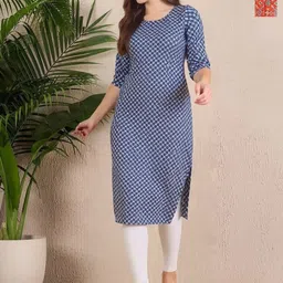 Anouk Rustic Women Pack of 2 Ethnic Motifs Printed Pure Crepe Straight Kurta-image-5