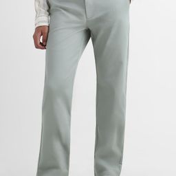 YUVAKAA Men Relaxed Straight Leg Straight Fit Easy Wash Chinos Trousers-image-100
