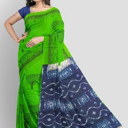 Lovwear Women Green Sarees-picture-2