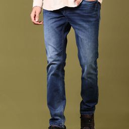 V-Mart Men Cotton Knitted Denim Mid-Rise Light Fade Jeans-13