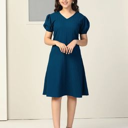 YK Puff Sleeve A-Line Dress-picture-23