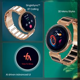Titan Women Elixir 1.19 AMOLED Diamond Cut Design BP Skin Temp Monitorings Smart Watch image 2