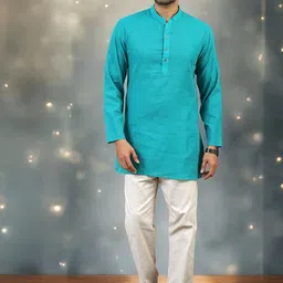 TATTVA Men Tribal Thread Work Kurta-picture-43