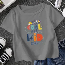 FIONAA TRENDZ Kids-Unisex Grey Cotton Tshirts-picture-20
