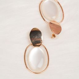 Zeraki Jewels Saira Rose Gold-Plated Contemporary Shaped Drop Earrings image 4