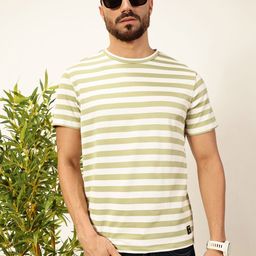 Thomas Scott Men Anti Odour Striped Round Neck T-shirt-image-43