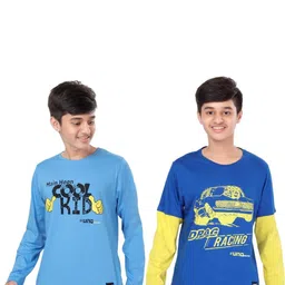UNOseven Boys Blue Tshirts-image-65