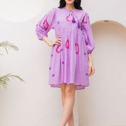 Ambraee Women Floral Printed Fit & Flare Dress-image-68