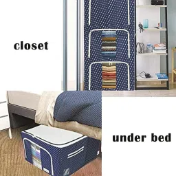 E Solutions WARDROBE ORGANISER/STORAGE BOX-014 Poly-canvas Laundry Bag-image-59