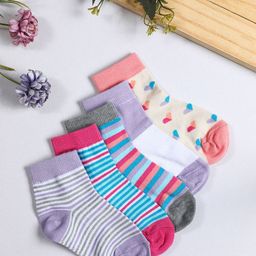 YK Boys Pack Of 5 Cotton Patterned Ankle Length Socks-image-85