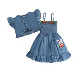 Hopscotch Spaghetti Strap Casual Dress with Shrug-picture-47