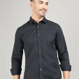 Royal Enfield Men Spread Collar Solid Cotton Casual Shirt-image-35