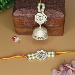 House of Pataudi Bhaiya Bhabhi Rakhi With Pooja Thali & Greeting Card-image-90