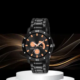 Gopal Shopcart Unisex Textured Bracelet Style Straps Analogue Watch Aeviyo BLK RG D 801BLK-21