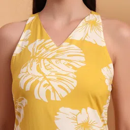 Anouk Rustic Floral Printed Halter Neck Straight Kurta-96