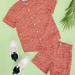indus route by Pantaloons Boys Printed Shirt With Shorts-36