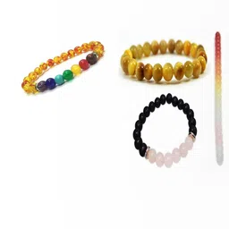 Divine souvenirs Unisex Set Of 3 Artificial Beaded Bracelets-2