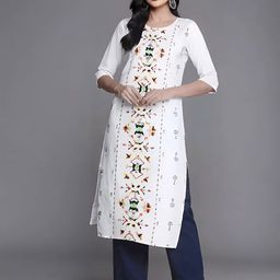 Anouk Rustic Selection Of 4 Checked Round Neck Straight Kurtas image 2