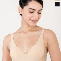 Shapercult Pack Of 2 Solid Lightly Padded Cotton Bra-picture-17