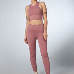 CULT Women Pink Versatile Seamless Co-Ord Set-image-3