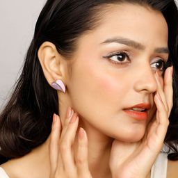 Palli Creation Gold-Plated Heart Shaped Studs-5