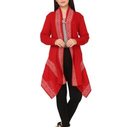 WOOL 4U Women Longline Shrug-34