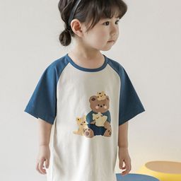 LULU & SKY Girls Printed Applique T-shirt-image-44