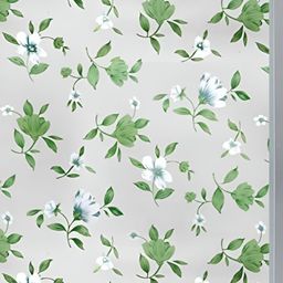 INDIAN ROYALS Green & White Floral Printed Self-Adhesive & Durable Wall Sticker-image-92