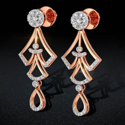 Joyalukkas Ethnic Blossom Diamond Earrings -5.32 gm-image-0