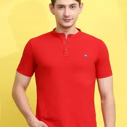 Cloak & Decker by Monte Carlo Men Henley Neck Solid T-shirt-picture-33