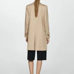 MANGO Single-Breasted Longline Overcoat image 3