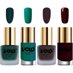 VOLO Set Of 4 Velvet Matte & Extra Shine Nail Polish-8 ml & 9.9 ml Each Shade 12-29-26-44 image 1