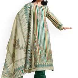 DRAVINAM Trends Embroidered Pure Cotton Unstitched Dress Material-image-55