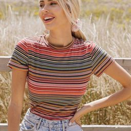 BAESD Women Stripped Fitted Top-image-78