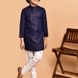 PRINTINDIA Boys Mandarin Collar Regular Straight Kurta with Pyjamas-image-75