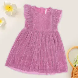 Pantaloons Junior Flutter Sleeve Fit & Flare Dress-picture-18