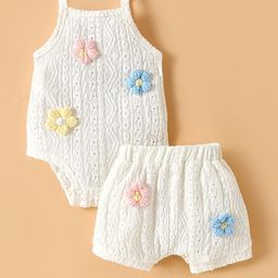 hopscotch 2-Pc Garden Bloom Onesie & Shorts-picture-9