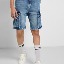 SF JEANS by Pantaloons Men Washed Denim Shorts-image-8