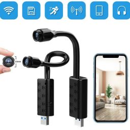 SIOVS Spy Small WiFi Camera Full HD Video and Audio Recorder 1080p HD Mini Security Cameras with USB Universal Interface Remote View Wireless IP Cam, Motion Detection Camera for Home Hidden Supports 64GB Micro SD Card (Not Included) Security Camera-image-114