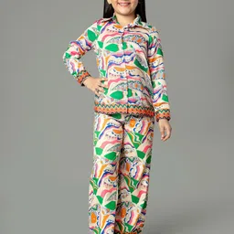 DHRUV CREATION Girls Printed Shirt with Trousers-picture-9