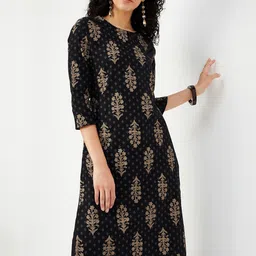 max Women Floral Printed Mirror Work Kurta-image-95