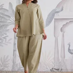 TARA-C-TARA Pure Cotton Top With Trouser Co-Ords-picture-52