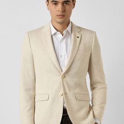 Van Heusen Textured Super Slim-Fit Single Breasted Formal Blazer-image-96