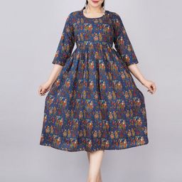 TANISHA Floral Print Maternity Empire Midi Dress-image-76